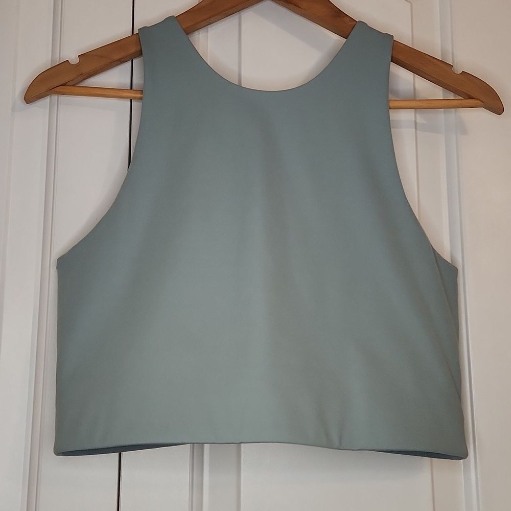 Girlfriend Collective Dylan tank top Seafoam Aqua Green Size XL